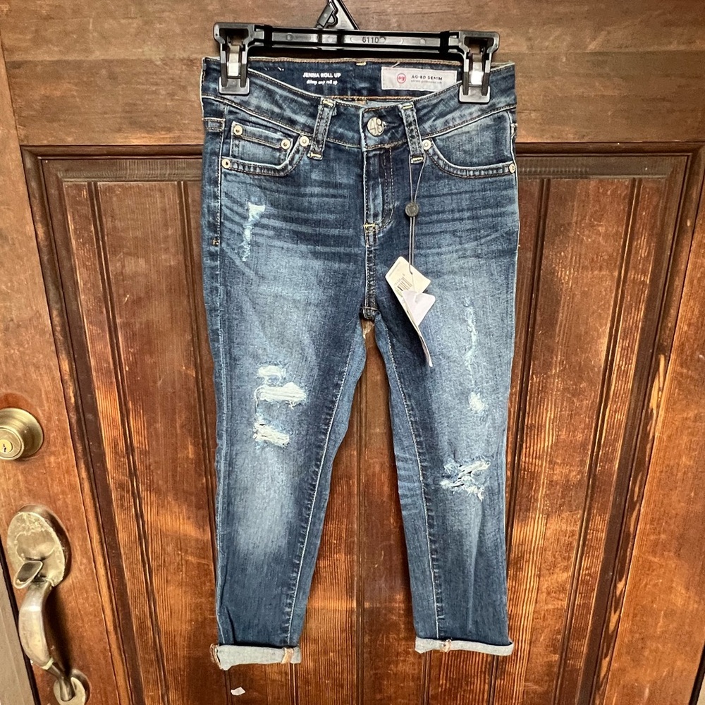 AG Girls Jenna Roll Cuff Denim Jeans, size 8, NWT